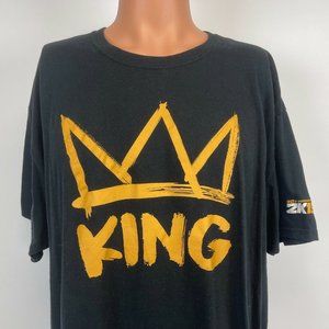 LeBron King James NBA 2K19 Video Game Promo T Shirt Basketball Black 2XL